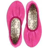Beck Schläppchen Basic Glitzer Gymnastikschuh (bis Gr. 42 erhältlich, für Sport und Zuhause) mit rutschfester Gummi-Laufsohle