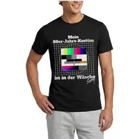 Spreadshirt T-Shirt Testbild 80er Jahre Kostüm In Der Wäsche Fasching Karneval Männer T-Sh (1-tlg)