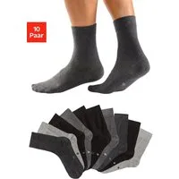 H.I.S Basicsocken Damen Herren Business Socken, Anzugsocken ohne Gummibund (Packung, 10-Paar, Gr. 35-38 bis 43-46) mit eingestrickten Symbolen