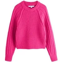 Next Rundhalspullover Gerippter Rundhals-Pullover aus Wollgemisch (1-tlg)