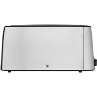 WMF Toaster Bueno Pro, Doppel-Langschlitz-Toaster, XXL Toast, Brötchenaufsatz, 2 lange Schlitze, für 4 Scheiben, 1550 W, 6 Bräunungsstufen, Brotzentrierung, Krümelschublade, Cromargan Gehäuse