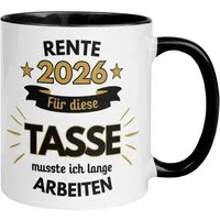 Momentals Tasse Rente – Dafür musste ich lange arbeiten – Renteneintritt Geschenk Mann, Gratis Versand · Links-&Rechtshänder · Spülmaschinenfest