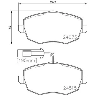 Hella Bremsbel?ge vorne Lancia Ypsilon 8DB355012-851