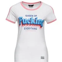 QueenKerosin Print-Shirt Queen Of Fucking Everything (1-tlg) im Retro-Design
