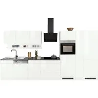 KOCHSTATION Küchenzeile KS-Virginia,neu in verbesserter Ausführung, Breite 390 cm, Soft-Close, mit Glaskeramik-oder Induktionskochfeld
