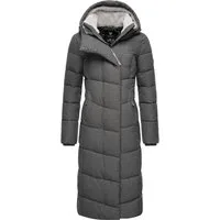 Ragwear Wintermantel Pavla Long extralanger Winterparka mit Teddyfutter und Kapuze