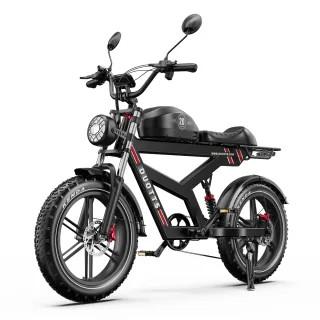 [EU Direct] DUOTTS F20 Electric Bike 52V 27AH Battery 52V 750W Motor Recommended Top Speed 25KM/H 20*4.0inches Tires GPS