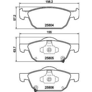Hella Bremsbel?ge vorne Honda Civic 9 10