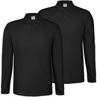 ALPIDEX Langarm-Poloshirt ALPIDEX Herren Polo Shirts 2er Set Poloshirt Männer Hemd Langarm