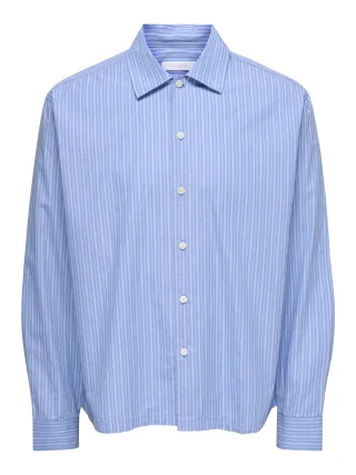 ONLY&SONS - ONSOPALINE RELAX LS SHIRT FRML skyway - Gr. - L