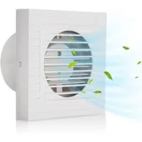 Clanmacy Wandventilator Badlüfter 100/150mm Ventilator Wandlüfter Mit Rückflussleitblech
