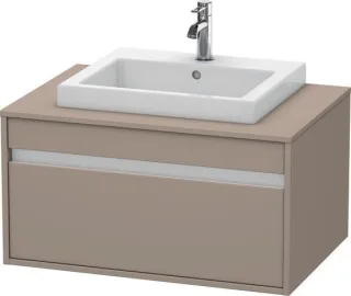 Duravit Ketho Konsolenwaschtischunterbau wandhängend Basalt Matt 800x550x426 mm - KT679404343 KT679404343