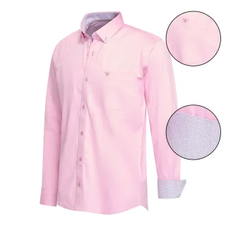 Cappuccino Italia Regular Fit Hemd Pink