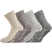 FussFreunde ABS-Socken 4 Paar superweiche ABS-Norwegersocken, mit Schafwolle, rutschfest (4 Paar) mit ABS-Druck