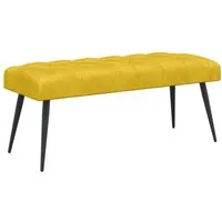 vidaXL Sitzbank Bank mit Knopfheftung Gelb 110 x 40 x 46 cm Samt (1-St)
