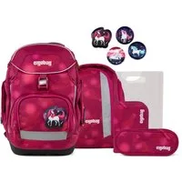 ergobag Schulranzen Schulranzen-Set PACK MondzauBär 6-teilig (6-teilig), ergonomisch, höhenverstellbar, Your-Size-System