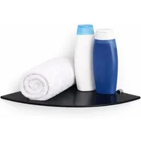 HOOZ Eckregal Glasregal Eckablage ESG – 6 mm, abgerundetes Duschregal mit Halterung, Wandregal, Platzsparende Glasablage für Dusche, Bad, Küche oder Wohnraum