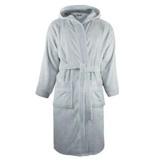 The One Towelling - Morgenmantel für Herren/Damen Unisex, mit Kapuze (Silbergrau)