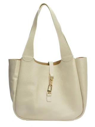 Roberta M Beige Rindsledertasche