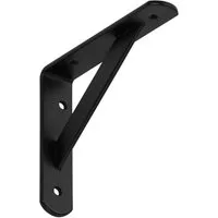 SO-TECH® Wandregalhalter Schwerlast-Konsole Regalkonsole BLACKLINE I schwarz, 1-tlg., Tragkraft bis zu 200 kg / Paar - 15 x 12,5 x 3 x 0,4 cm