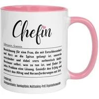 Momentals Tasse Chefin – „Lexikoneintrag & Definition“ – Geschenk Becher Chefin, Gratis Versand · Links-&Rechtshänder · Spülmaschinenfest
