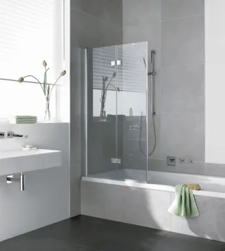 Kermi Faltwand Diga 2PR 1000x1500, silber hochglanz, ESG Opaco, DI2PR10015VUK DI2PR10015VUK