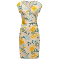 Ragwear Etuikleid Crupi Print figurbetontes Sommerkleid mit Raffung an der Taille