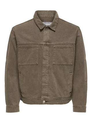 ONLY&SONS - ONSENTIRE BROWN 6605 TAI DNM JACKET Brown Denim - Gr. - S