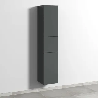 Sanipa 3way Hochschrank mit 2 Türen und 1 Auszug, Anthrazit-Matt BR10322