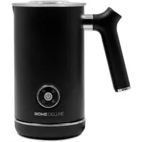 HOME DELUXE Milchaufschäumer ROYAL - Matt Schwarz, 500 W, 4 in 1 Funktion, antihaft-Beschichtung, elektrisch