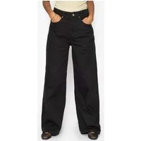 SASSYCLASSY 5-Pocket-Jeans Wide Leg Jeans mit hohem Bund für Damen