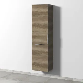 Sanipa 3way Stauraumschrank mit 1 Tür und 1 Wäschekorbklappe, Eiche-Nebraska UM18437