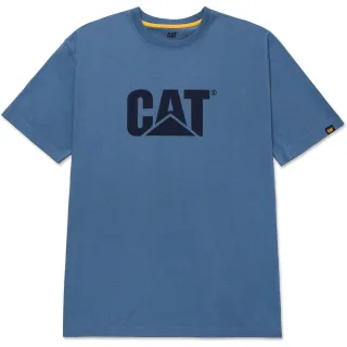 Caterpillar Markenlogo Baumwoll Herren Blau T-Shirt