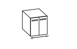 Artiqua 300 Unterschrank variabel, Stahlgrau Metallic, 300-UV2T-1-___-7141-88 300-UV2T-1-___-7141-88