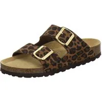 AFS-Schuhe 210093 Zweischnaller Pantolette für Damen mit Fußbett, bequeme Sandalen aus Leder