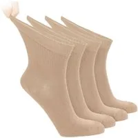 NoblesBox Diabetikersocken Diabetikerstrümpfe Damen - Weicher Komfortbund - Venenfreundlich (Beutel, 4 Paar) Bambussocken