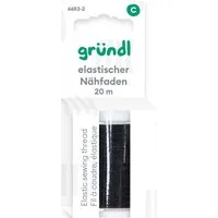 Gründl Bastelnaturmaterial Gründl Elastischer Nähfaden schwarz 20 m