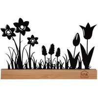 UNUS HOME Dekofigur Aufsteller Blumenwiese, Frühlingsaufsteller, Blumendekoration, Blumenmuster