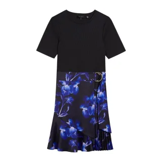 Ted Baker Malisaa Jerseykleid Mit Gewebtem Print In Marineblau