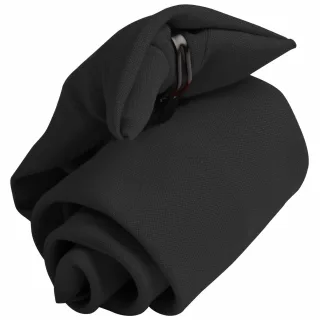 Premier Tie - Schlichte Herren-Krawatte mit Clip (2er-Pack) (Schwarz)