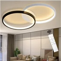 ZMH LED Deckenleuchte Wohnzimmer Dimmbar Modern Deckenlampe mit Fernbedienung für Flur, Augenschutz, Einfache Installtion, LED fest integriert, Tageslichtweiß, 2800lm