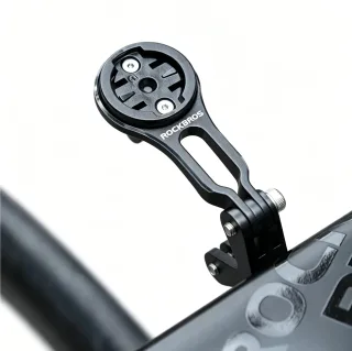 ROCKBROS Extendable Bike Computer Mount Aluminum Alloy Out-Front Holder For Garmin Bryton Wahoo Headlight