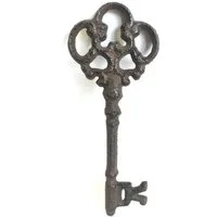 B&S Dekoobjekt Nostalgischer Dekoschlüssel aus Gusseisen antik braun 15 cm
