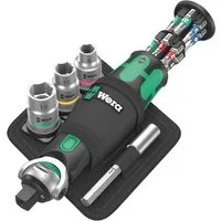 Wera Ratsche 8009 Zyklop Pocket (Set, 18 St., 3/8 auf 1/4), Umschaltbar