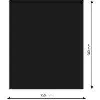 Raik Bodenschutzplatte Raik Bodenplatte Rechteck - Quadrat Schwarz 90 x 75 cm