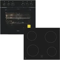 exquisit Elektro-Herd-Set EHE256-U-020 schwarz, Umluft für gleichmäßige Wärme ideal für Plätzchen auf mehreren Blechen