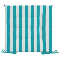 Eurofirany Stuhlkissen Wasserfeste Gartenkissen Gesteppte Punkte Einfarbig Gemustert 40x40 cm, Wasserdichte Sitzkissen Outdoor Kissen mit Schnürsenkeln