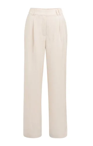 Yaya - Wide-Leg-Stoffhose beige - Gr. - 36