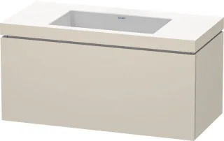 Duravit L-Cube c-bonded Set wandhängend Taupe 1000x480x500 mm - LC6918N8383 LC6918N8383
