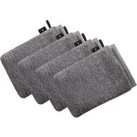Vossen Waschhandschuh 4er Pack Waschhandschuh 22 x 16 cm Vegan Life, Frottier (Spar-Set, 4-St), Vegan